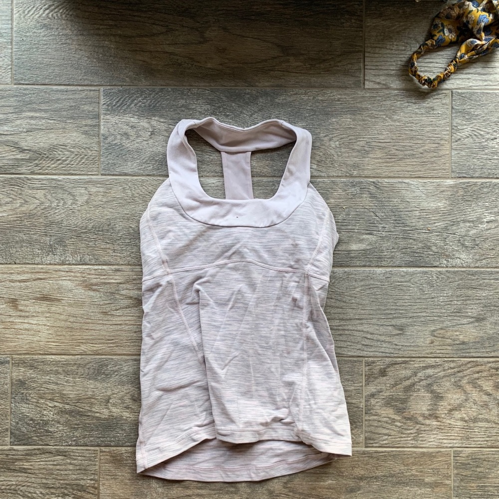 Lulu lemon racer back shirt with built in bra